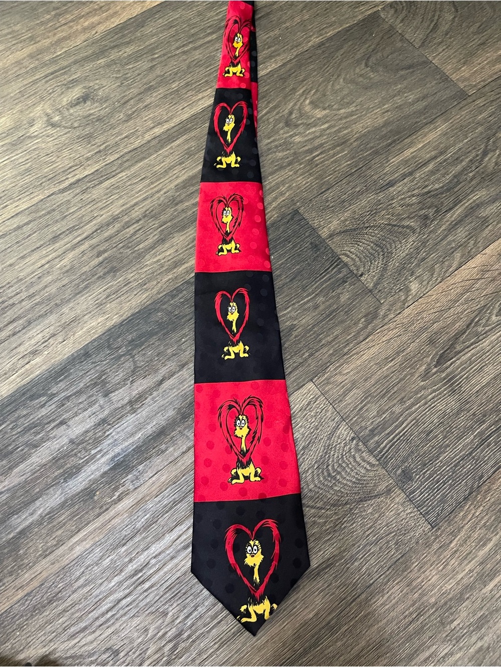 Vintage Dr. Seuss Silk Valentine Heart Tie Proo from the Zoo Katroo Tie